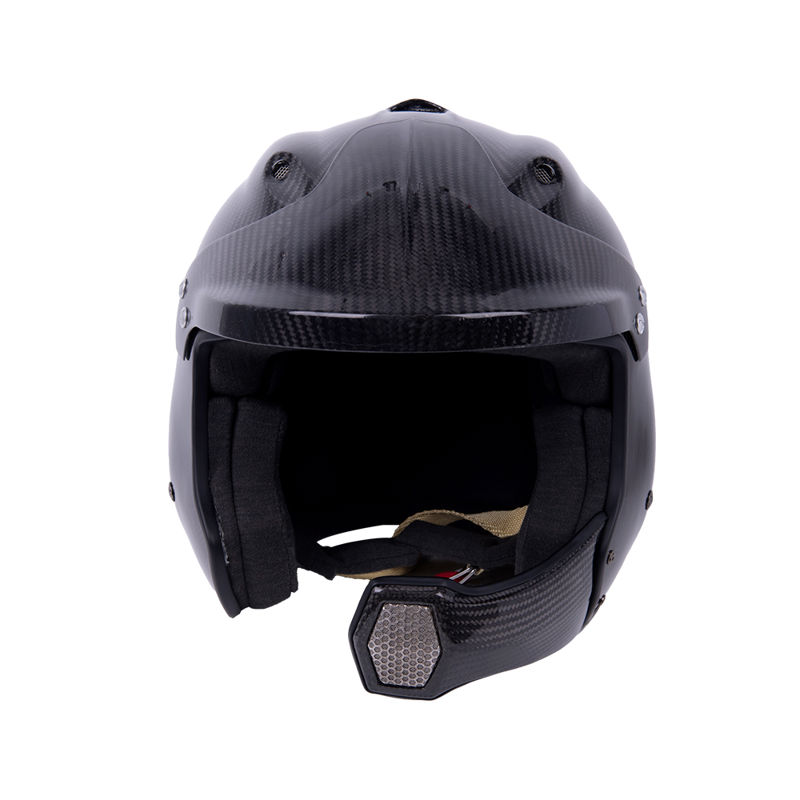 HE-04  3/4 Carbon Helmet with chin boom wrc racing